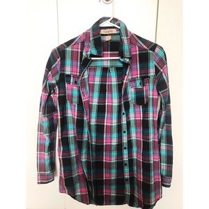 Cotton button down flannel